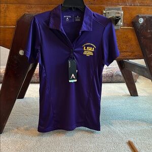 Antigua Purple LSU Polo Shirt